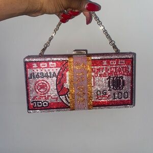 Metropolitan Candy Rhinestone Money Clutch